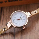 Fashion Luxury Rhinestone Bracelet Women Top Quartz Casual Watch Beige A