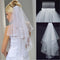 Elegant White Elegant Beauty Two Layers Short Net Tulle Bride  For Wedd â„–[