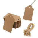 100Pcs Kraft Paper Gift Tags with 10 Meter Natural Twine(Water Ripple)