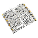 White Butterfly Beaded Double Hair Comb Clip Stretchy Women Hair Accessory
