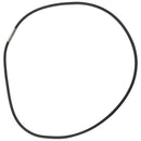 3mm Black Rubber Cord Necklace with Stainless Steel Closure - 18 Inch Q4Y3