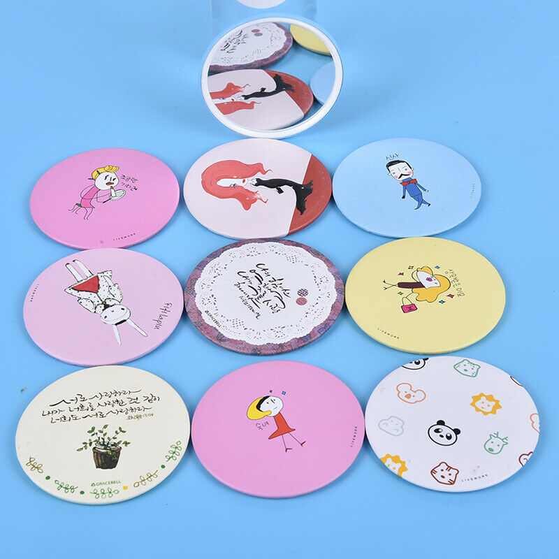 Portable Small Makeup Mirror Cartoon Style Travel Mirrors Pocket Beauty Mir3 Gw