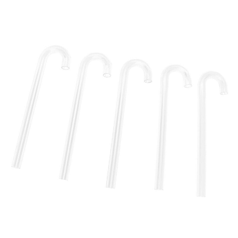 5 Pcs Transparent Acrylic Thickened Elbow Tube for Aquarium 1x15cm