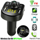 Wireless Radio Adapter Mp3 Player Bluetooth Car FM Transmitter Dual USB C EKX