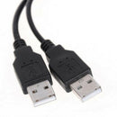 USB 2.0 Female to Dual Male Splitter Y Extension Data Charging Cable 20x1x1cm