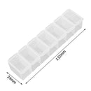 Portable 7 Day Weekly Clear Tablet Pill Box Medicine Holder Splitters hv2n