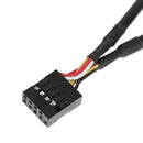 9 Pin USB Header Male 1 to 4 Female Extension Cable Card Desktop USB2.0 HUB