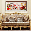 5D DIY 9 Fish Embroidery Diamond Painting Cross Stitch Kits Home Wall Decoration