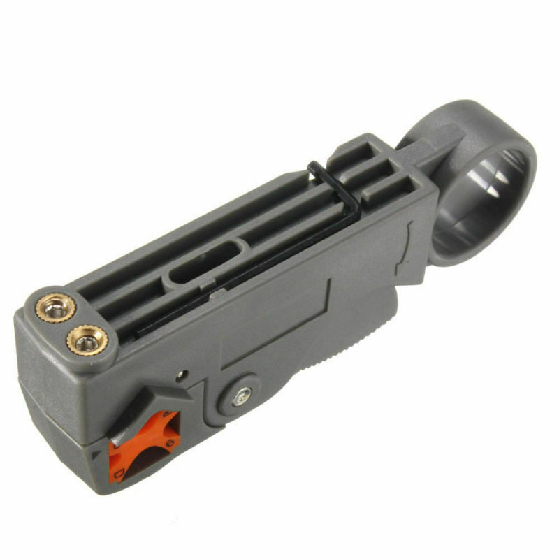 Coaxial Compression Connector Stripper Crimper Tool Kit For RG6 RG59 Coax Cable