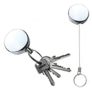 1 Pc Full Metal Keychain Stainless Steel Retractable Key Recoil Pull Chain MO