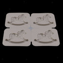 4 Cavity Silicone Soap Mold Handmade Flowers Candles Aroma Wax Tablets Mould