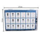 435Pcs Car Retainer Bumper Clips Plastic Fasteners Kit Boxed Auto Rivets Se L7T7