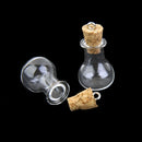 40pcs Small Mini Corked Glass Bottles Vials Empty Clear Multi Shape Bottle