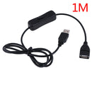 1M Usb Date Cable Male To Female Switch On Off Cable Toggle Led Power L ME