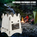 Stainless Steel Firewood Stove Portable Outdoor Picnic Camping Cooking Tool