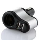Dual USB Car Cigarette 12V Lighter Socket Splitter Charger Power Adapter Outlet