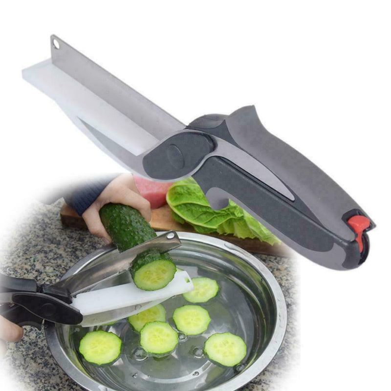 2 in 1 Kitchen Smart Scissors with Cutting Board AU W8R9