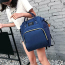 Mummy Maternity Backpack Large Capacity Baby Nursing Diaper Handbag (Blue)