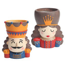 2pcs Creative Walnut Fairy Flowerpot Succulent Containers Desktop Decoration