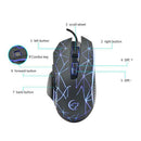 G816 Gaming Mouse Usb Wired Optical Game Mouse 3200 Dpi Adjustable 9 Button C5Y8