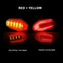 2x Motorcycle 12-LED Amber Turn Signal Indicator Lights 18-LED Red Brake Lamp