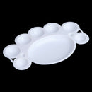 1pcs Plastic Nail Art Palette Dish Beauty Tool White M1A5
