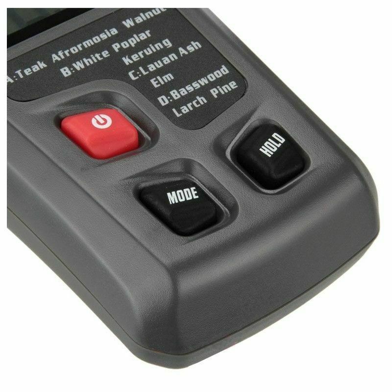 0-99.9% Digital Wood Moisture Meter Tester Damp Hygrometer 2Pins K1A9