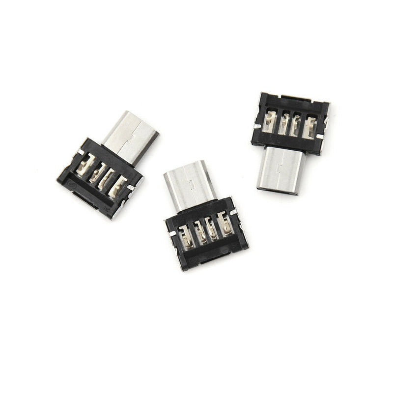 3Pcs Micro USB Male to USB Female OTG Flash Drive Adapters Converter For Phone &