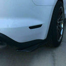 1Pair Carbon Fiber Car Rear Bumper Lip Diffuser Fins Splitter Accessories M4S7