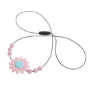 Baby Food Grade Silicone Sunflower Chain Flower Pendant Beads Necklace Teet T2D8