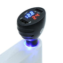 3 in 1 Car-Mounted Charger 12V/24V Dual USB Digital LED Thermometer Voltmeter