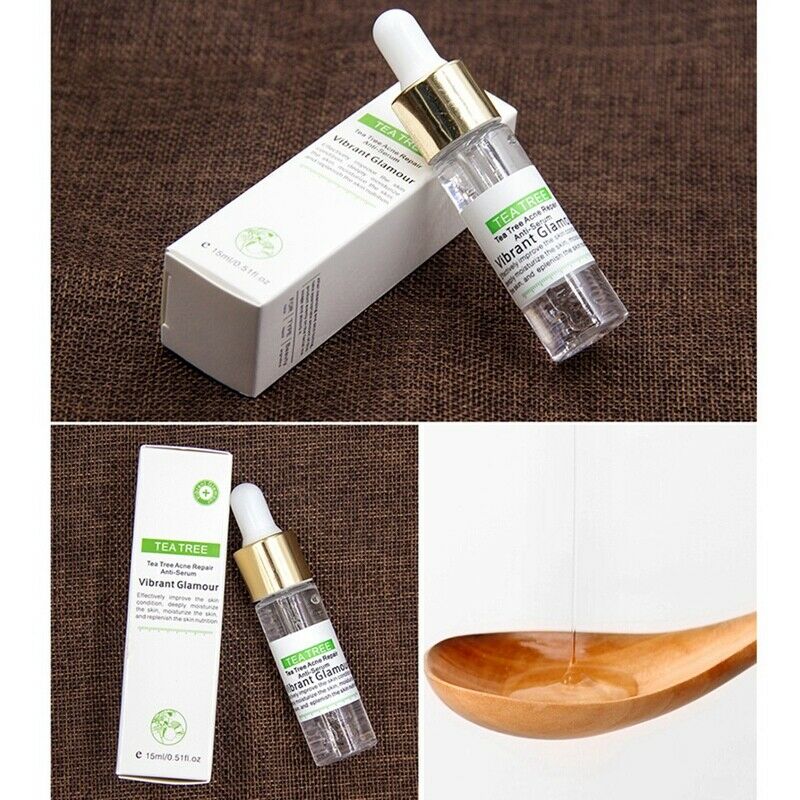 Vibrant Glamour Tea Tree Repair Face Serum Acne Scar Shrink Pores Face Seru I6N4