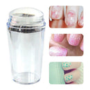 Silicone Stamp for Nail Plates Scraper with Cap Template Nail Tool Art Accessory