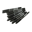 10PCS Fine Dual Heads Marking Pen Marker Waterproofink Thin Nib Black