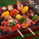 12pcs 315mm Long Stainless Steel BBQ Skewers Barbecue Kebab Skewers