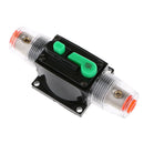 Car Stereo Audio Fuse Holder Inline Inverter 15A DC12V/24V/32V Car Push Button