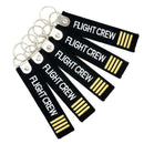 Flight Crew Keychain Keyring Embroidery Luggage Tag Chain Motorcycle Key Ri R0Y3
