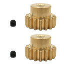 2pcs 3.175mm 17T Brass Motor Pinion Gear for RC Car Brushed Brushless Motors