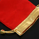 5X(Exquisite Velvet Small Drawstring Pouches Wedding Gift Bags,Red and Gol K6T9)