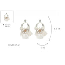 Ladies Rhinestone Flowers Long Tassel Earrings Bohemian Jewelry Girl Earrin
