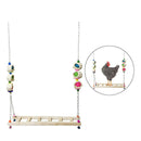 2pcs Chicken Ladder Swing Wooden Perch Stand for Chicken Large Birds Canary