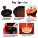 Reusable PP Coffee Capsule Pods w/ Slicone Lid Fit for Bosch Tassimo 180ml