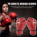 Adults Boxing Gloves PU Leather MMA Muay Thai Sanda Gloves Sports Equipment