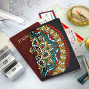 DIY Special Shaped Diamond Painting PU Leather Passport Protective Cover