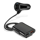 Universal 4 USB Ports QC 3.0 Fast Car Charger Front Back Seat Adapter Cell phone