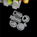 Love Geometry Label Metal Cutting Die For DIY Scrapbooking Album Paper CardsB 3C