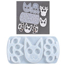 Cat Keychain Pendant Silicone Mold, Crystal Epoxy Mold, Jewelry Making Tools,
