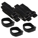 20pcs Black Cable Ties Straps Reusable Hook Loop Wire Strap Tie Management