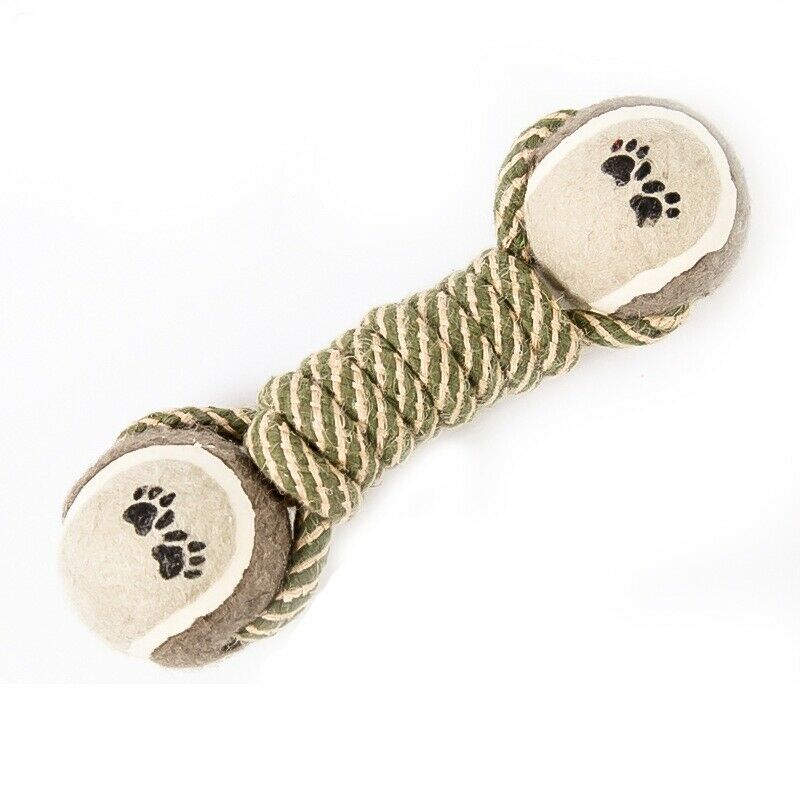 Pet Dog Chew Toys for Dog Dumbbell Rope Tennis Paw Ball Puppy Dog Teeth Cle Z4F4