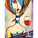 5D DIY Full Drill Diamond Painting Wine Women Cross Stitch Embroidery Craft